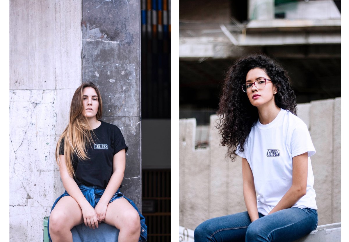 Image of Caribes World wide T-Shirt - White on Black
