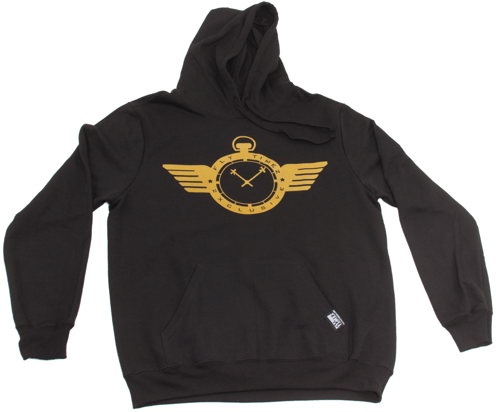 Image of FlyTimez "Official" Logo Hoodie (Black/Gold)