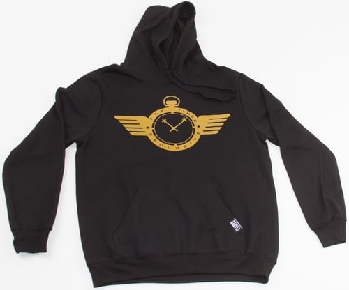 Image of FlyTimez "Official" Logo Hoodie (Black/Gold)