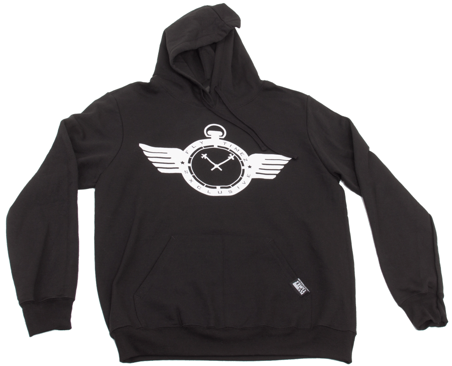 Image of FlyTimez "Official" Logo Hoodie (Black/White)