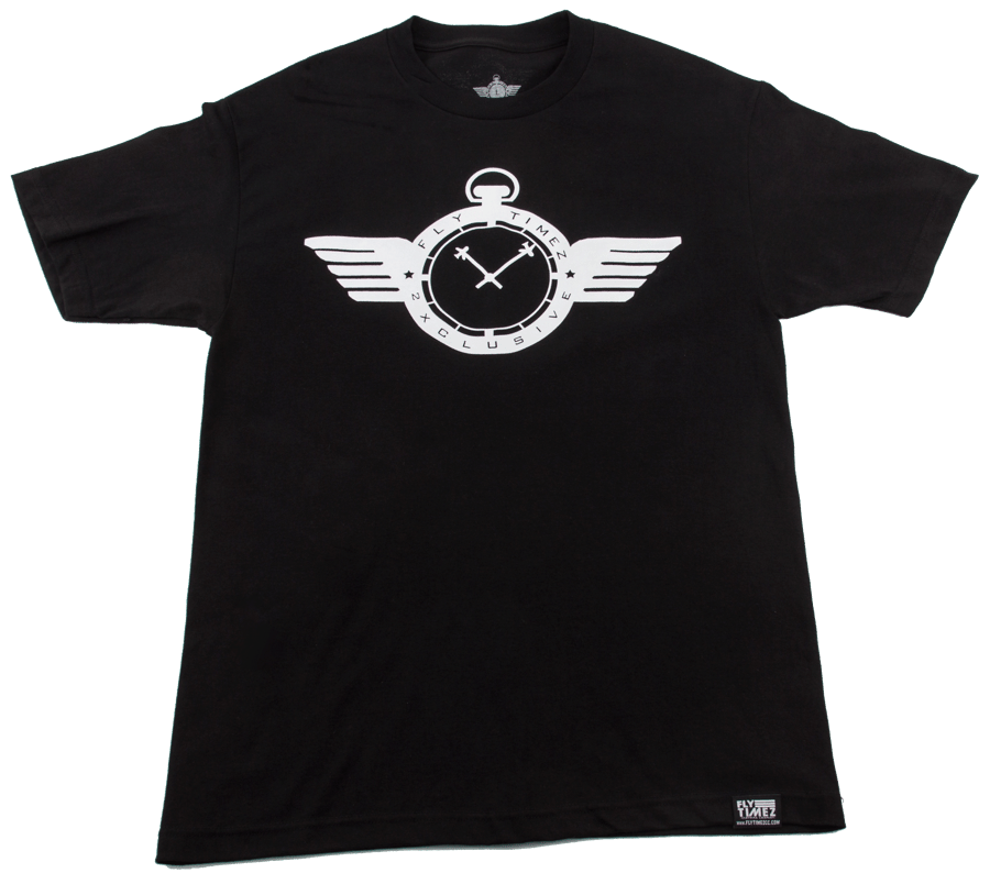 Image of MENS FlyTimez "Official" Logo Tee (Black/White)