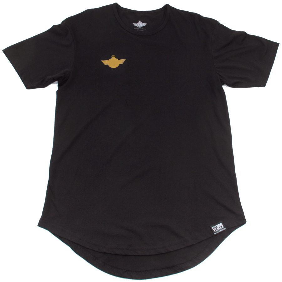 Image of "Stamp of Approval" EXTENDED Tee (Black/Gold)