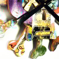 Image 4 of Giant 20" Skull and Bones Skateboard Wall Clock.