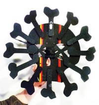 Image 5 of Giant 20" Skull and Bones Skateboard Wall Clock.