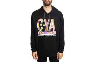 Image of Cross Colours - C-YA LONG SLEEVE HOODED T SHIRT (25% off)