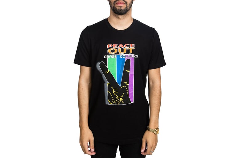 Image of Cross Colours - PEACE OUT T SHIRT