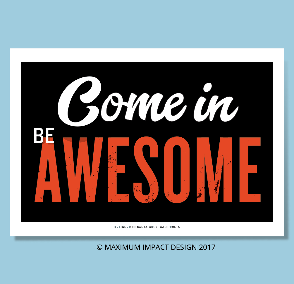 Image of Mini Be Awesome Signs Cardboard