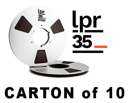 ANALOG TAPES — CARTON of LPR35 1/4 X3600' 10.5 Metal Reel Hinged Box