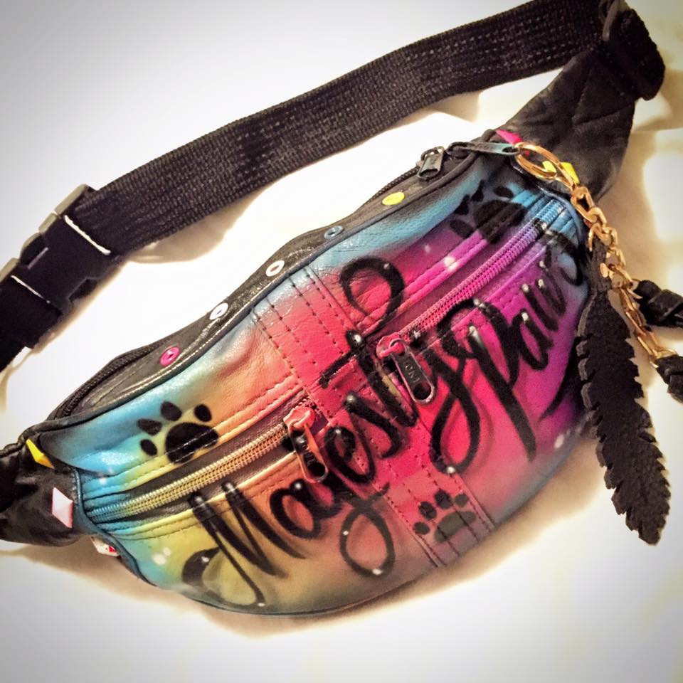 Image of Personalized Leather Fannypack with Name 