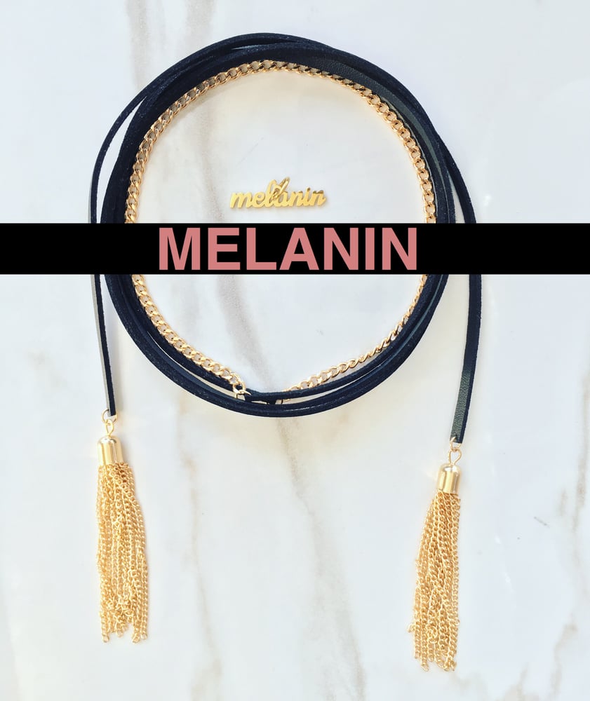 Image of Leather Rope w/ Melanin Charm