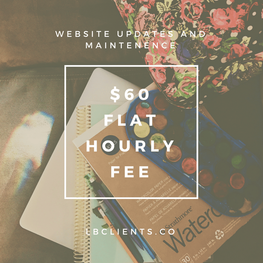 Image of Website update hourly rate