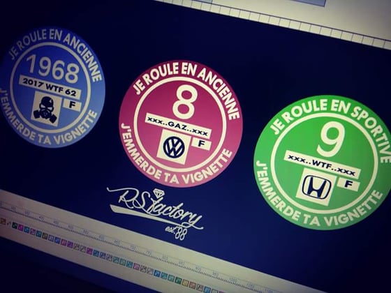 Image of RS factory Sticker vignette humoristique