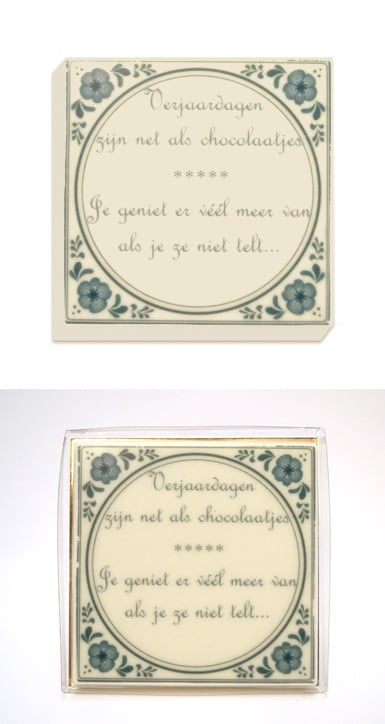 Image of Chocolade Wenstegeltje  "Verjaardag"