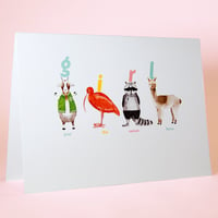 Girl Animal Card