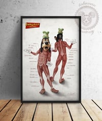 Image 2 of INHUMAN ANATOMY - Goofy's anatomy - limited edition of 100 Giclèe print on fine art canvas