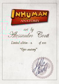 Image 3 of INHUMAN ANATOMY- Gyro's anatomy - limited edition of 100 Giclèe print on fine art canvas