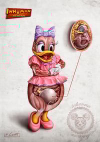 Image 1 of INHUMAN ANATOMY - Daisy's anatomy - limited edition of 100 - Giclèe print on fine art canvas