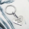 Personalised Love Heart Sterling Silver Key Chain