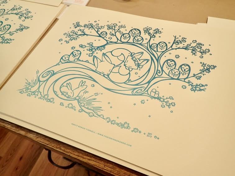 Image of 'Owl Hollow' - Letterpress Print