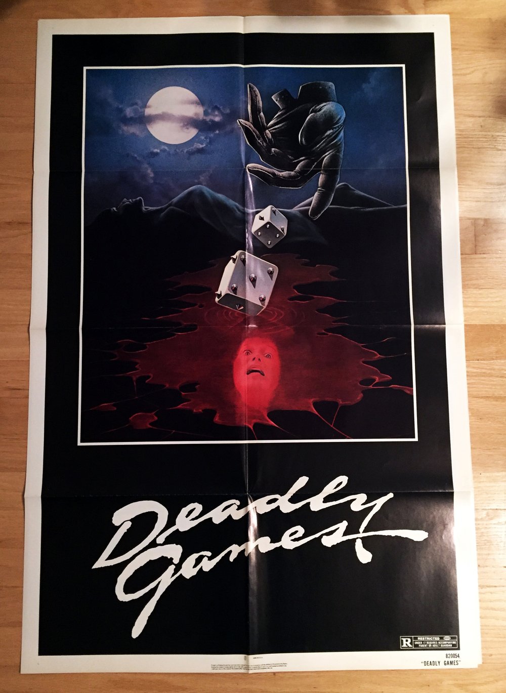 1982 DEADLY GAMES Original U.S. One Sheet Movie Poster