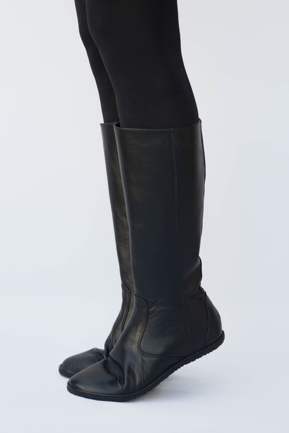 Riding style boots Vera in Matte Black The Drifter Leather handmade shoes