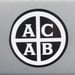 Image of Hand Silkscreened ACAB punk rock patch Iron On A.C.A.B. 