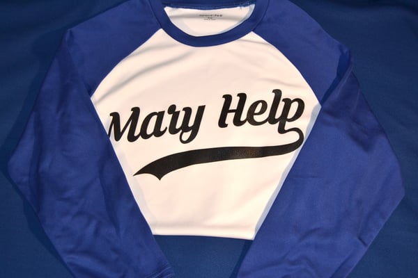 Image of Mary Help Baseball Shirt (Ladies)