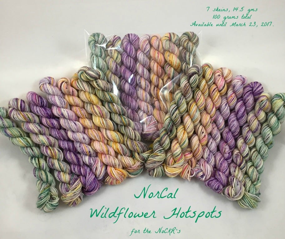Image of NorCal Wildflower Hotspots, Mini Skein Set, 7 minis, 100 grams total