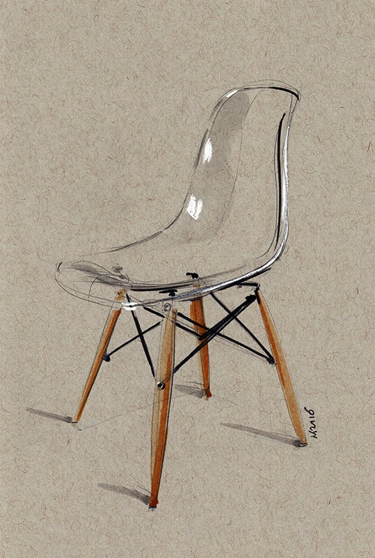 transparent side chair