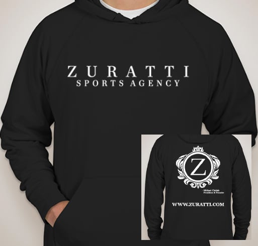 Image of Zuratti's UNISEX Performance Hooded Sweatshirt (Black)
