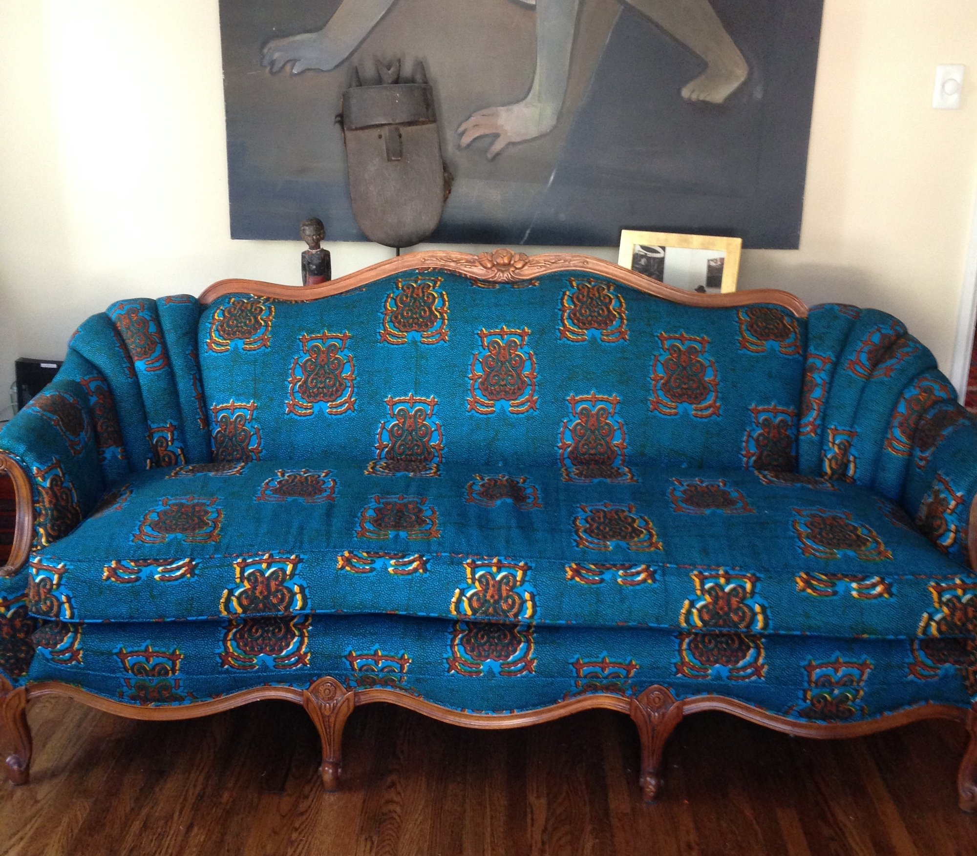 Image of Dutch Wax Resist Print Sofa