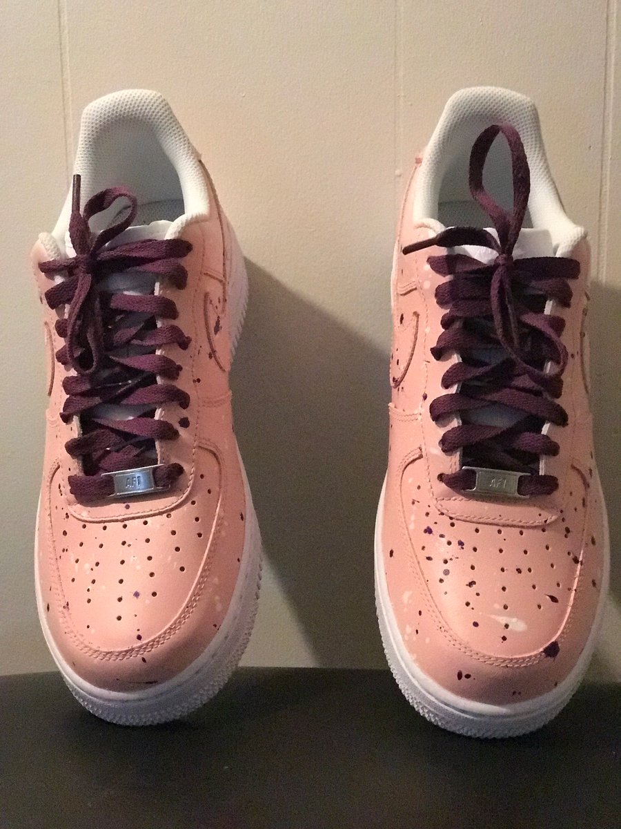 pink tick air force ones