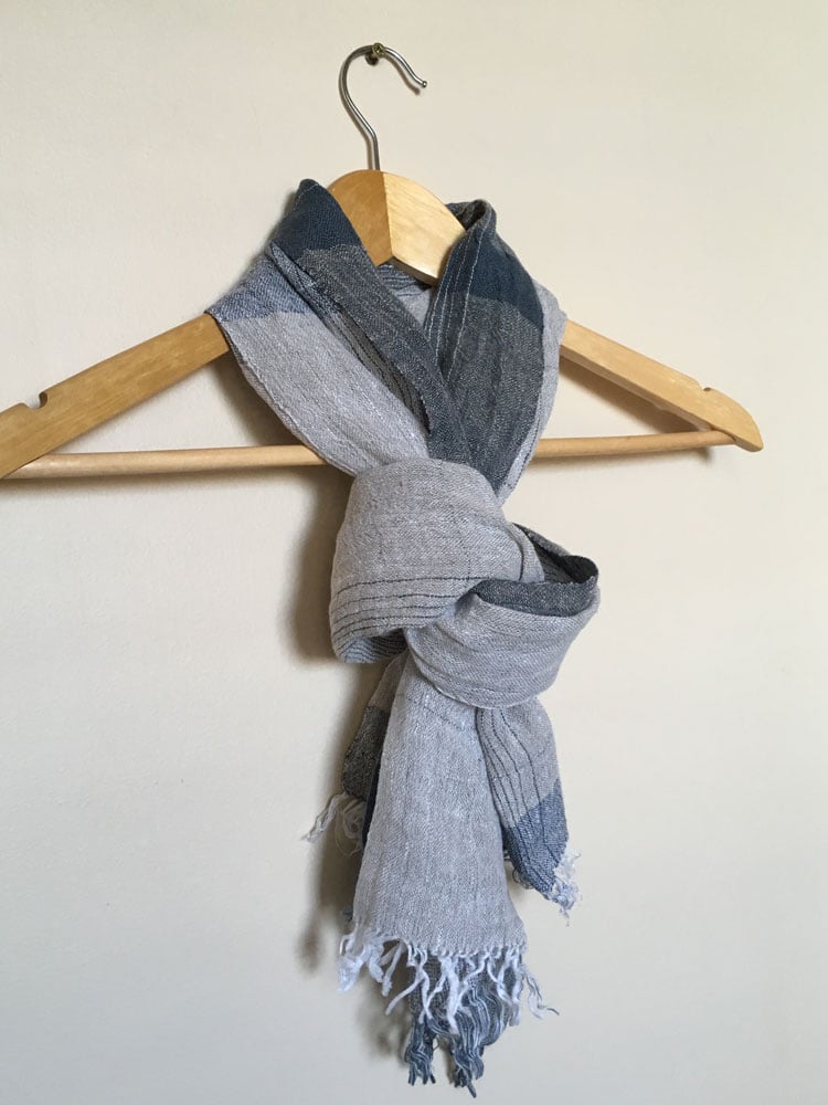 Image of washed linen scarf