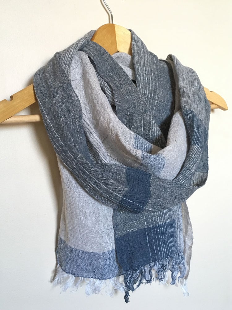 Image of washed linen scarf