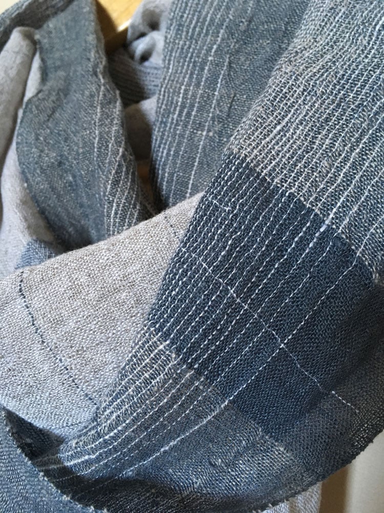 Image of washed linen scarf