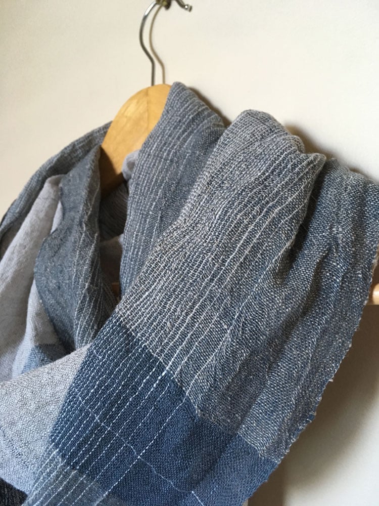 Image of washed linen scarf