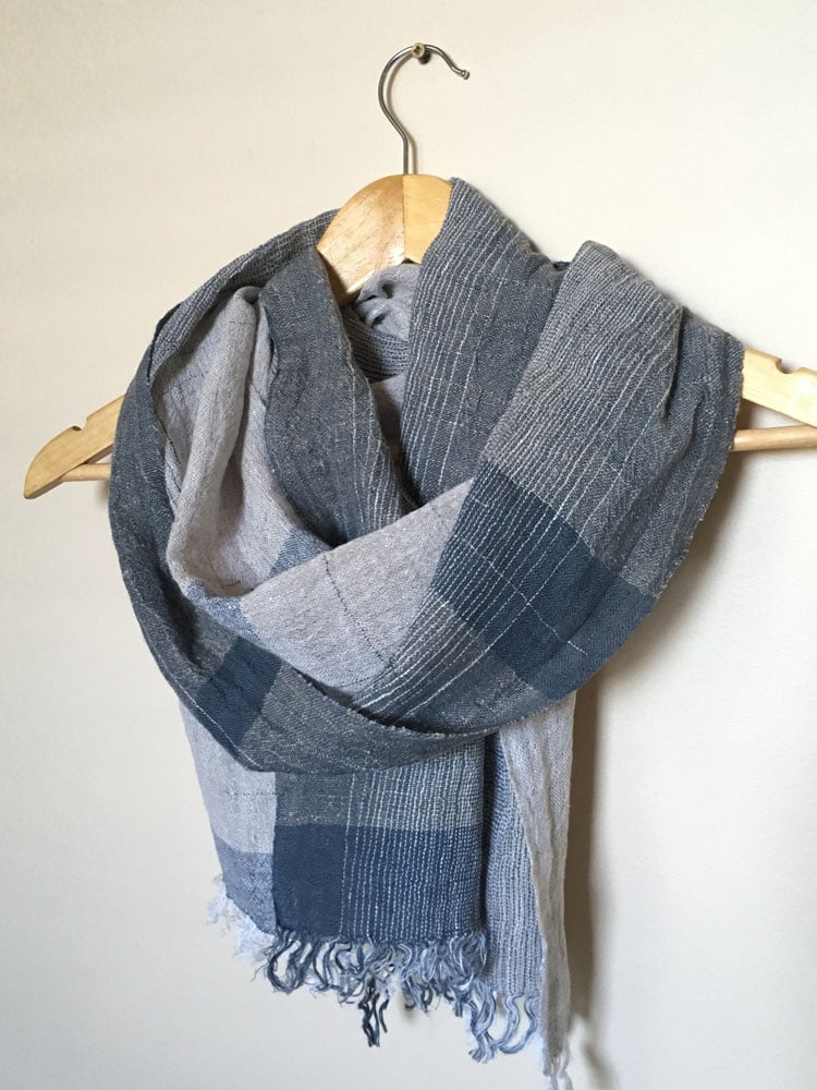 Image of washed linen scarf