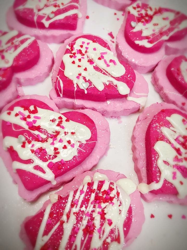 Image of Berry Berry Lovely Bubble Bar Heart