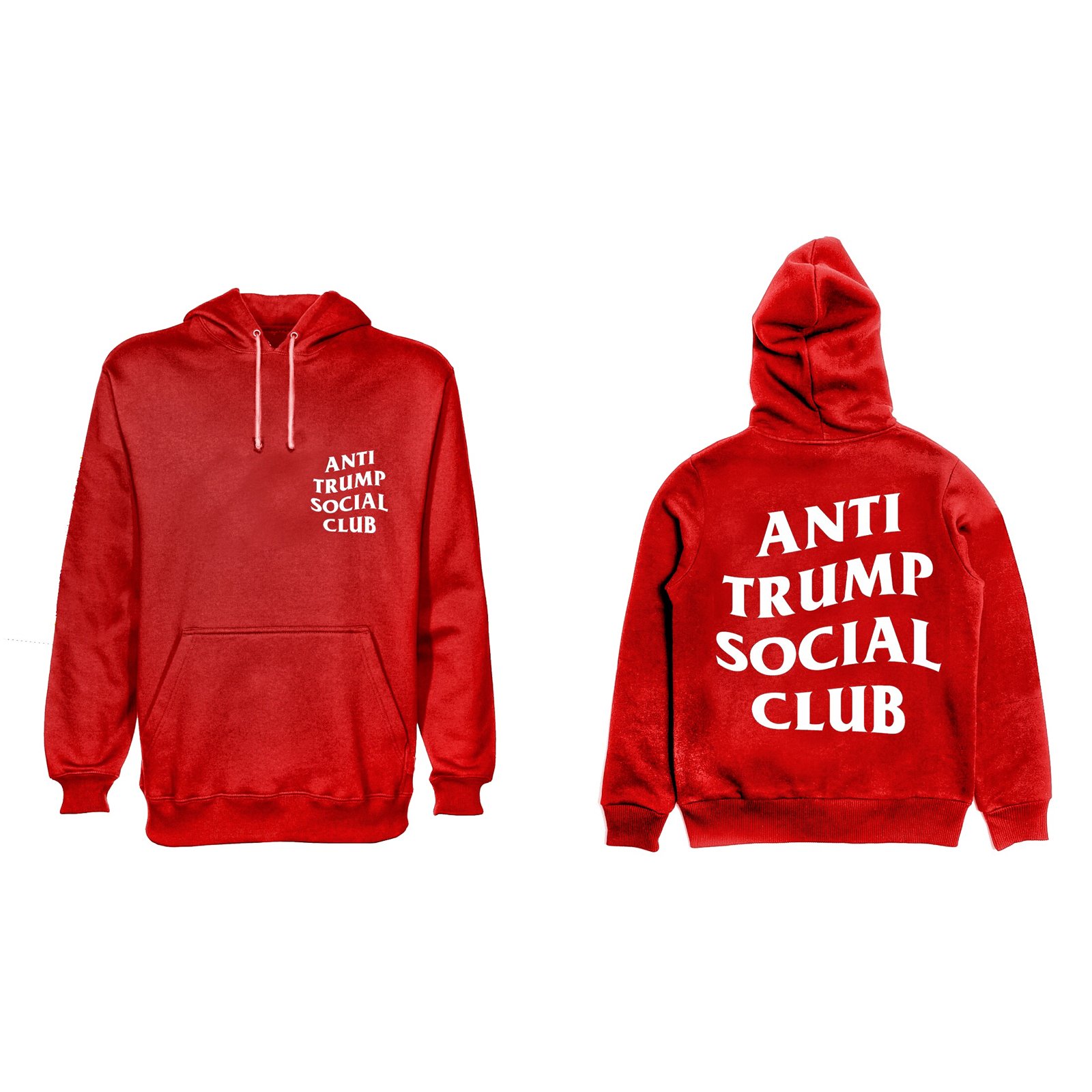 red anti social social club hoodie