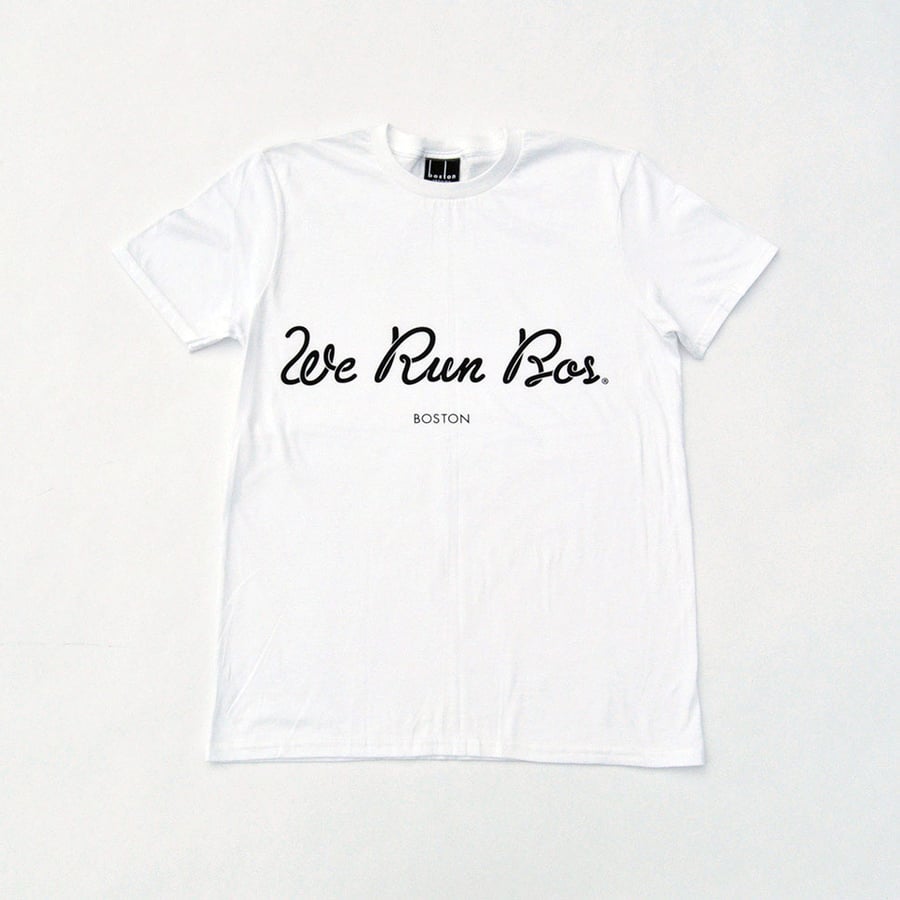 Image of WE RUN BOS Cursive Tee