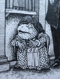 Image 3 of Toad at the Train Ticket Station Original Art