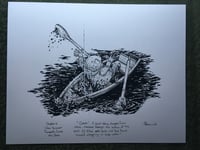 Image 2 of CRASH a rock through the rowboat Original Art
