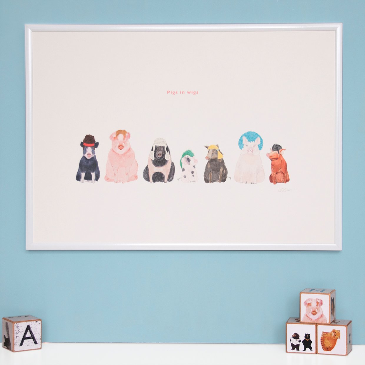 Image of Pigs in Wigs Print