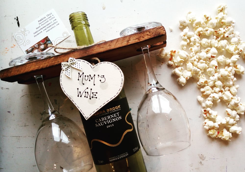 Image of Handmade Wine Caddy & Gift Tag