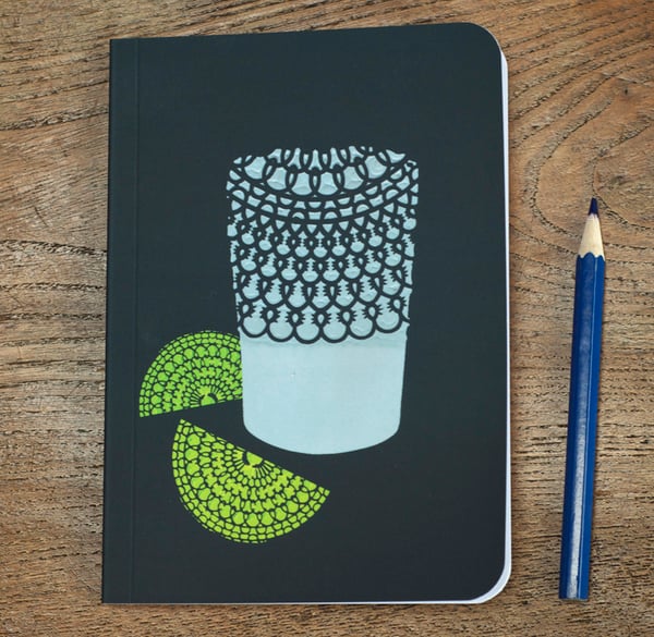 Image of Drinks notebook choose from Gin and tonic , Red wine, Beer or Margarita