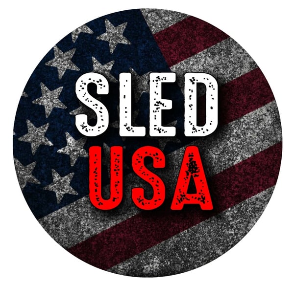 Image of Sled USA 3x3" Decal