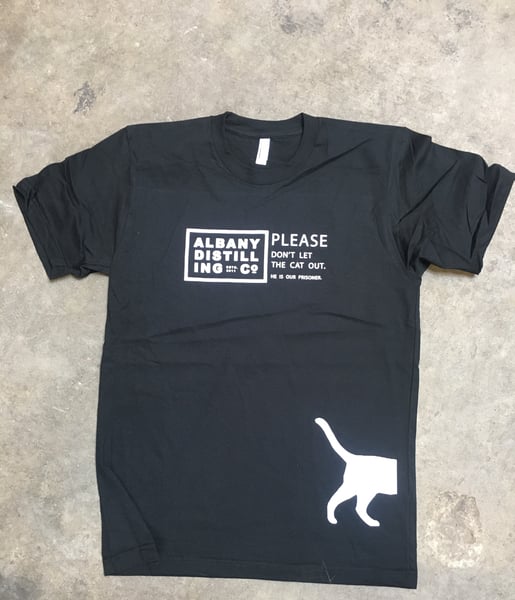 Image of Please Don't Let The Cat Out Black Tee