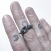 Ouroboros ring in sterling silver or gold