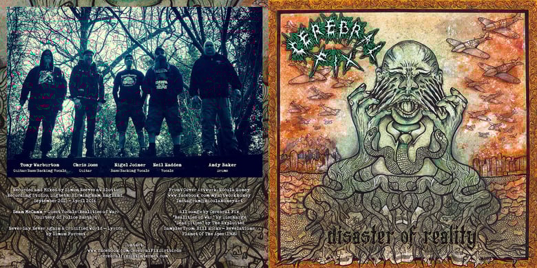 Image of Cerebral Fix " Disaster of Reality " Black Vinyl LP