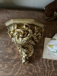 Image 14 of Console/applique murale en plâtre et feuille d'or, dragon, fin XIXème !